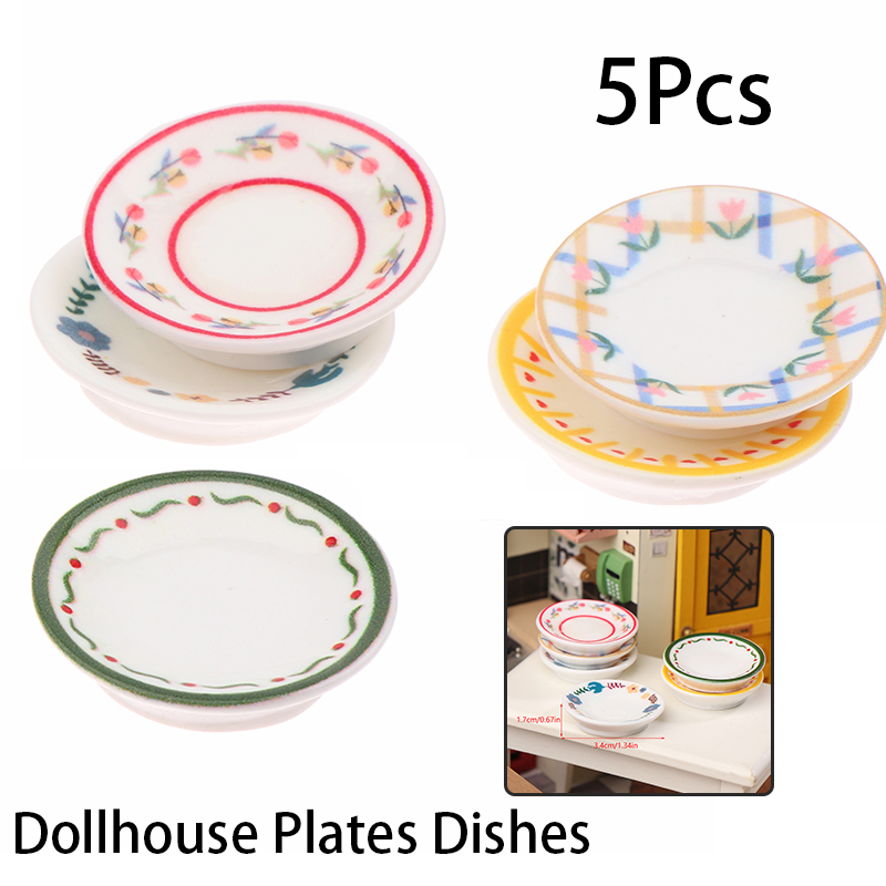 Kitchen Gadgets Plus - 5 шт. 1/12 кукольный домик, мини-тарелки,
