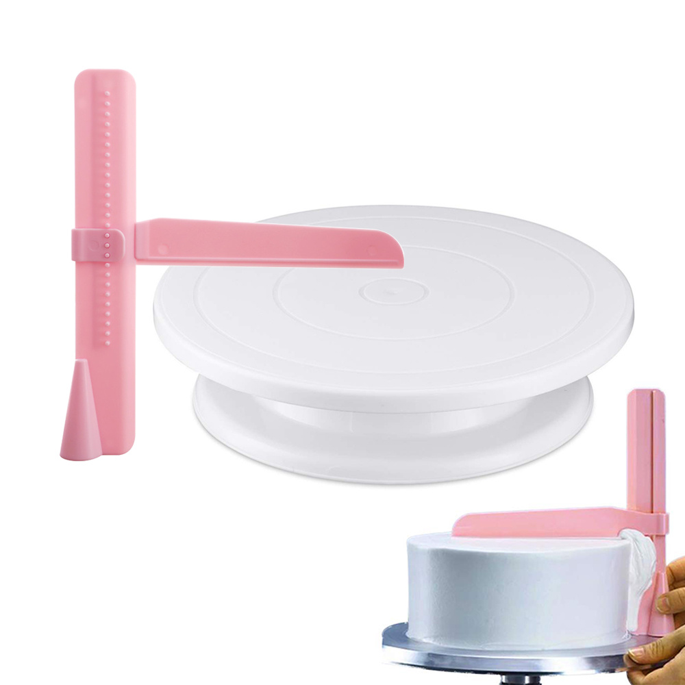 Cake Decorating Turntable - Пластиковый проигрыватель торта, кухонный набор инструментов