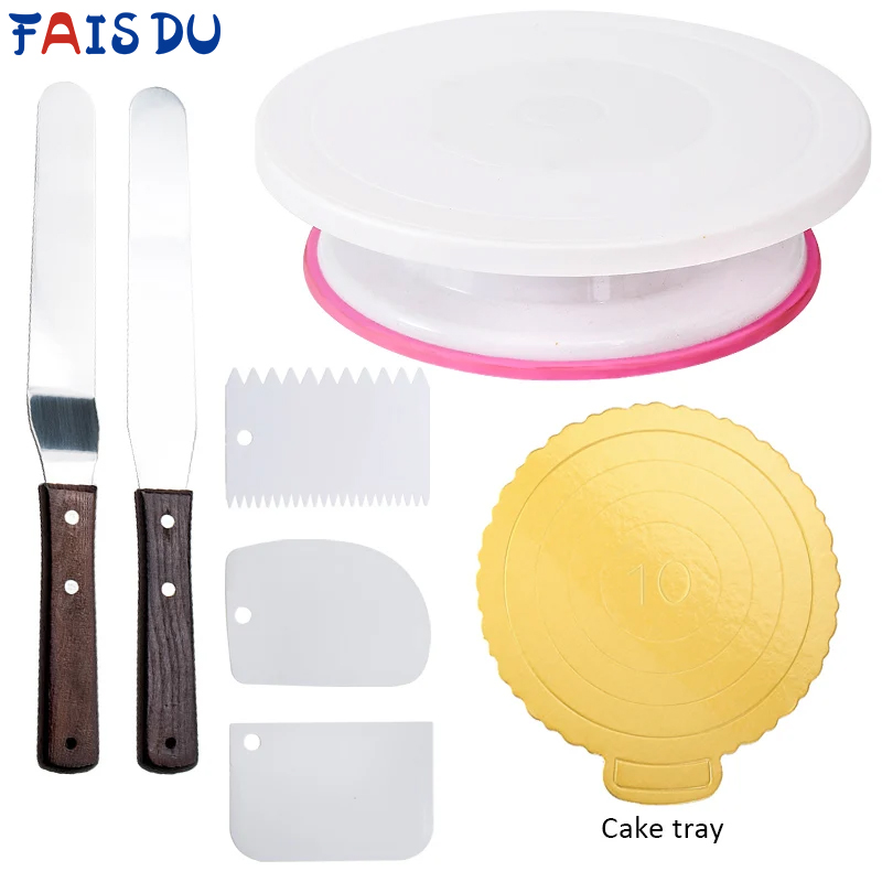 6 шт./набор, вращающийся пласт – обзор и цена Cake Decorating Turntable